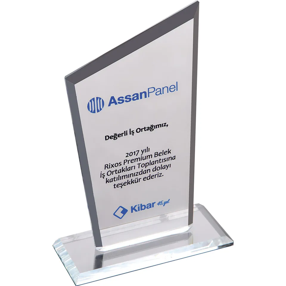 EKT-310 12 x 21 cm Kristal Plaket