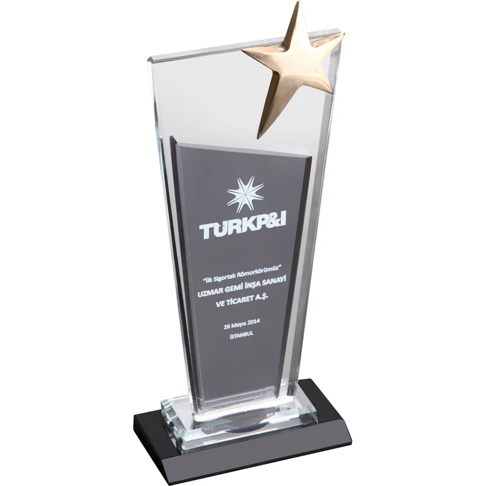 EKT-215 11 x 26 cm Kristal Plaket