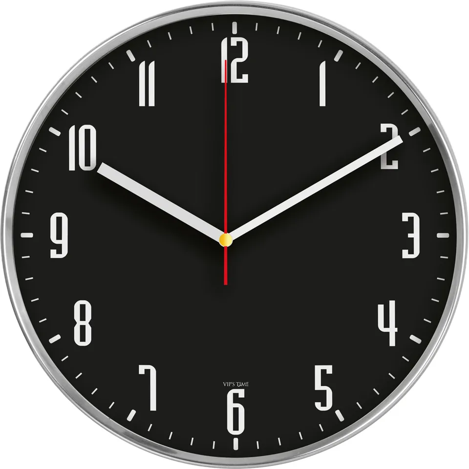 V30-930 Ø 30 cm Paslanmaz Metal Duvar Saati