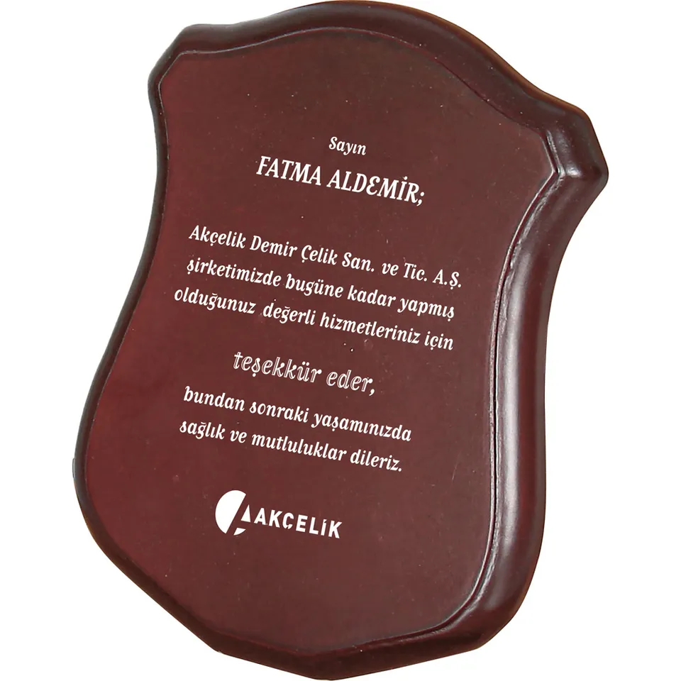 BK-76 12 x 19 cm Ahşap Plaket