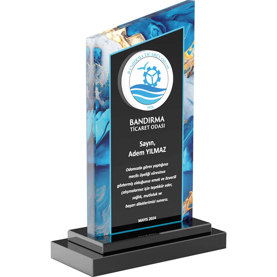 EKT-790 15 x 25 cm Kristal Plaket