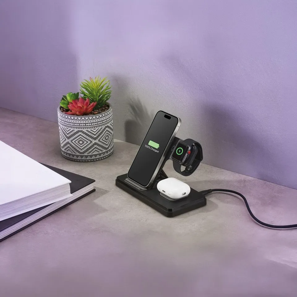 PWB-295 Wireless 3’lü Şarj İstasyonu