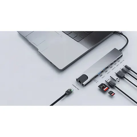 HUB-150 8’i 1 arada Tip-C Bağlantı İstasyonu